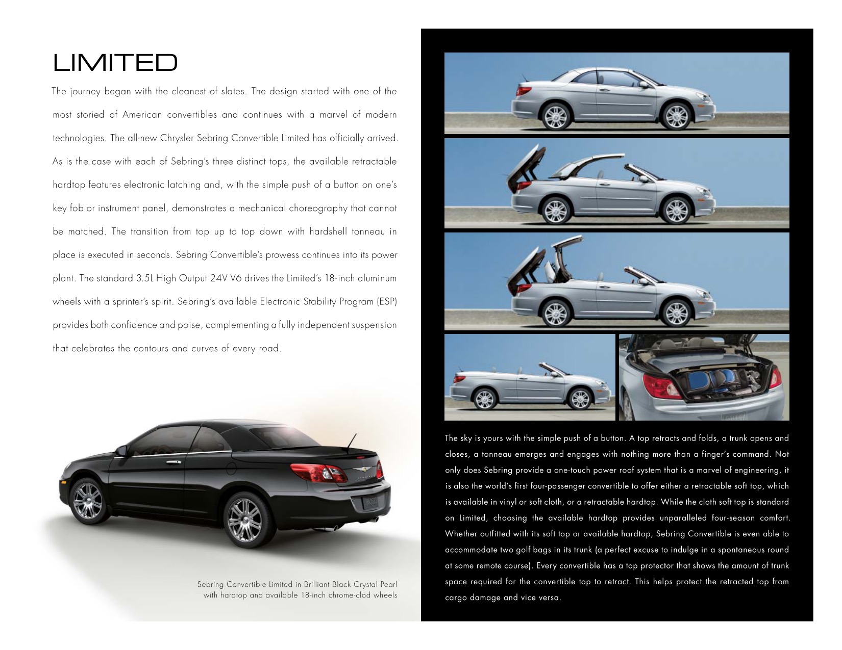 2008 Chrysler Sebring Convertible Brochure Page 8